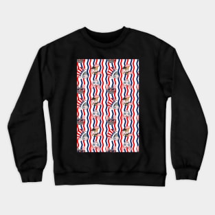 patriotic sphynx rick rack Crewneck Sweatshirt